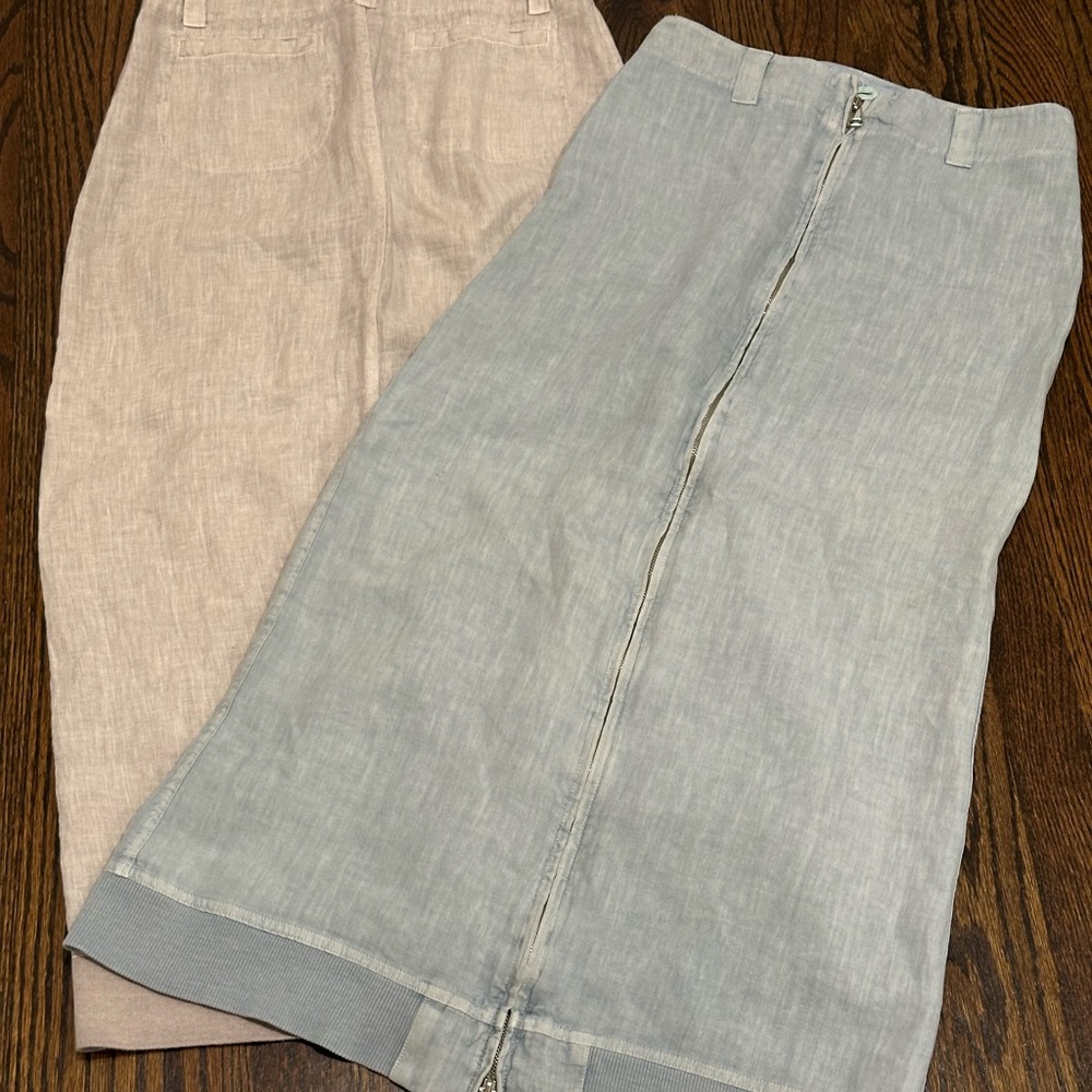 2 - Theodore Beverly Hills 100% Linen maxi Skirts